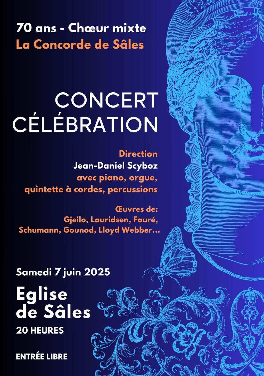 Concert Célébration - 70 ans choeur mixte de Sâles