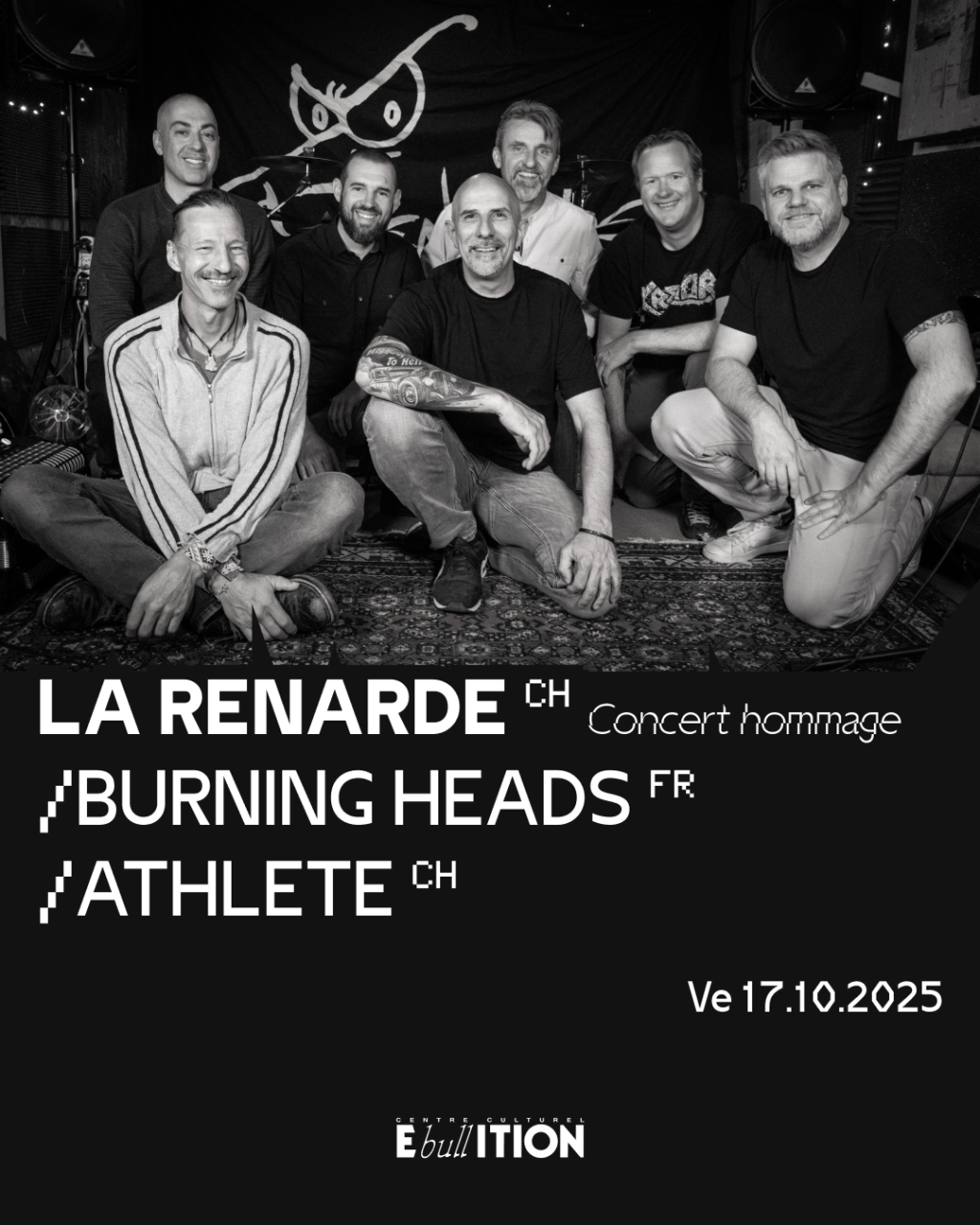 La Renarde (CH) *concert hommage* + Burning Heads (FR) + Athlete (CH)